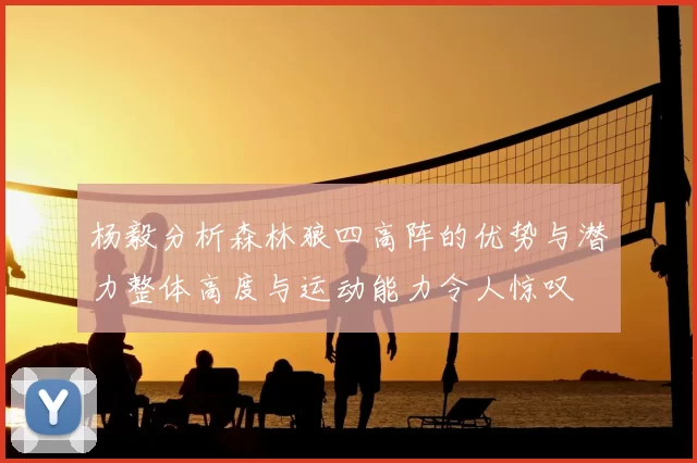 杨毅分析森林狼四高阵的优势与潜力整体高度与运动能力令人惊叹