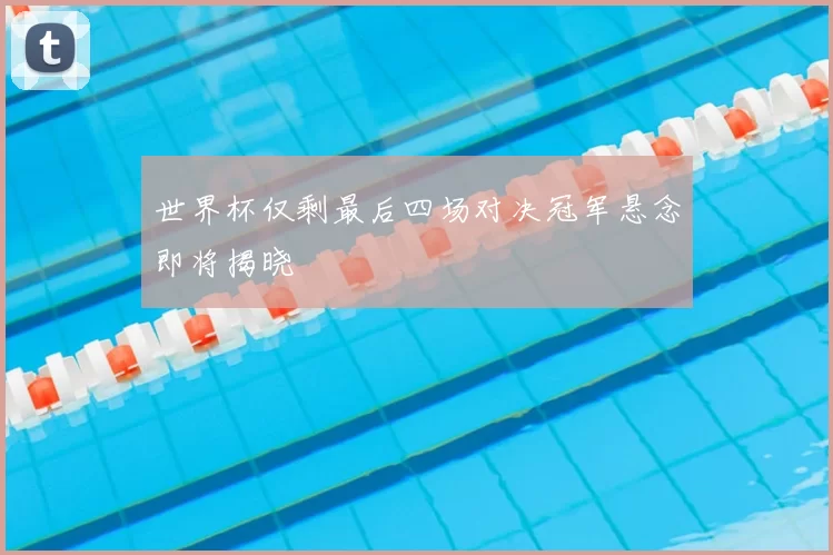 世界杯仅剩最后四场对决冠军悬念即将揭晓